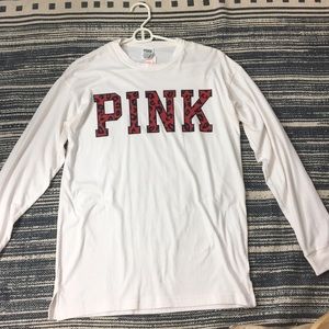PINK over sized long sleeve never worn with tags